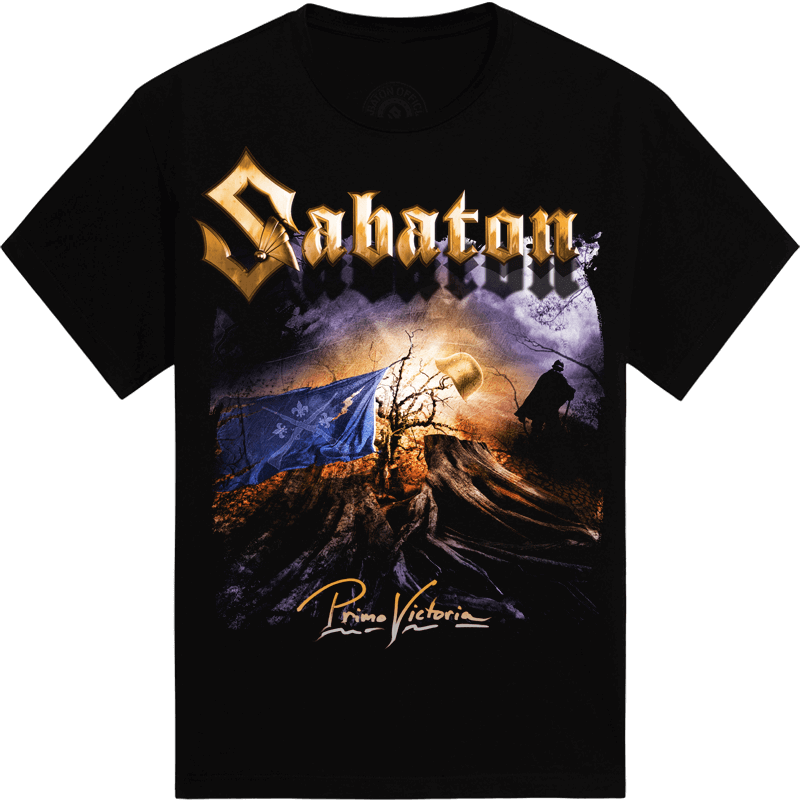 Primo Victoria - Come suck my metal machine Sabaton t-shirt frontside