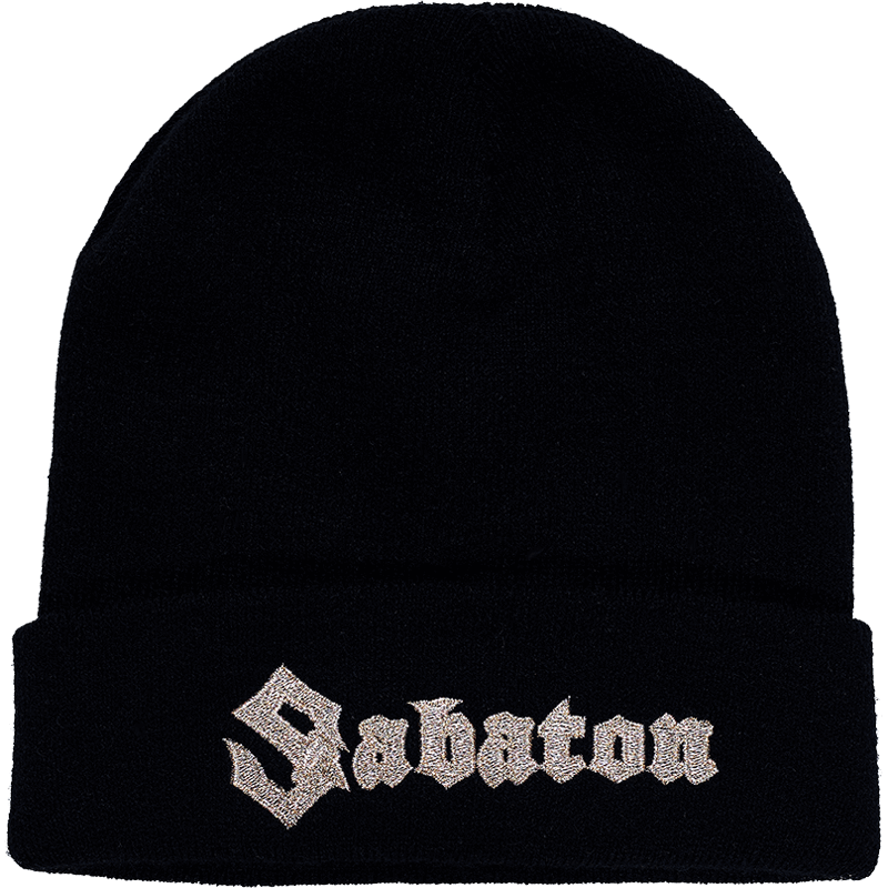 Sabaton silver logo cuffed beanie