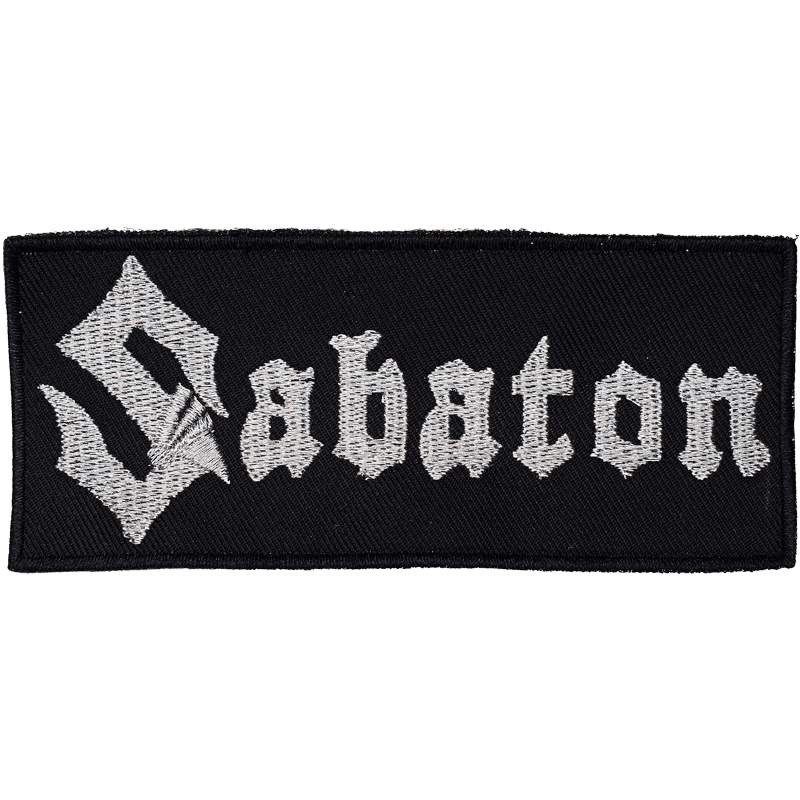 Silver Sabaton logo patch