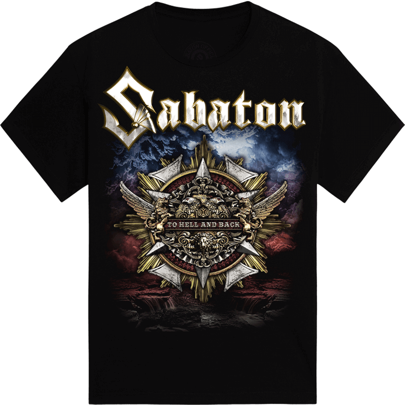 To hell and back Sabaton tshirt frontside