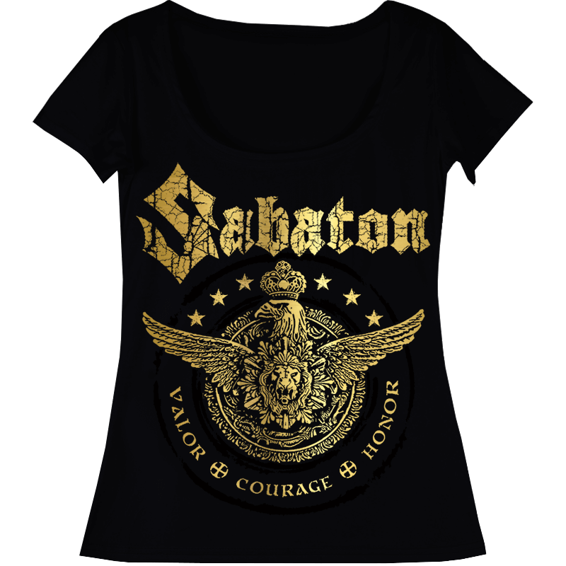 Wings of glory Sabaton black tshirt frontside