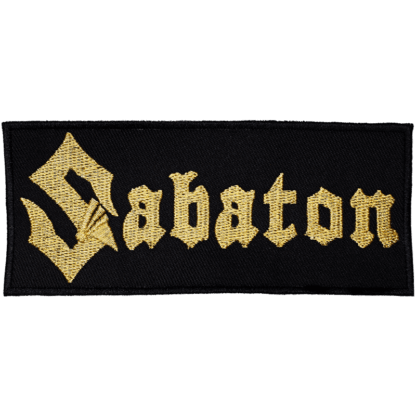 Gold Sabaton logo patch