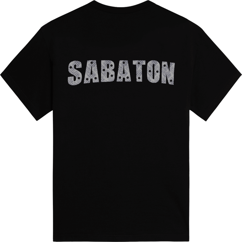 Six pack Sabaton tshirt backside