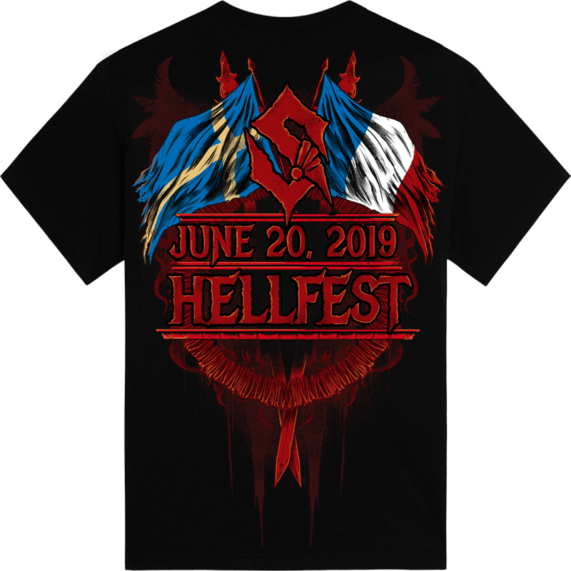 Hellfest Open Air Festival Sabaton Exclusive Tshirt Backside