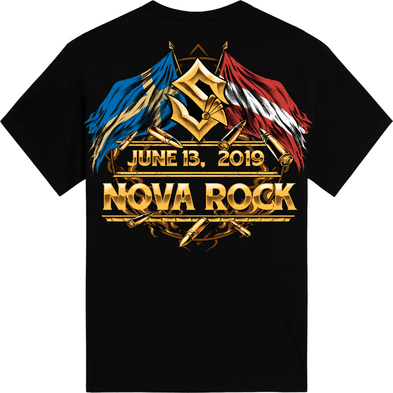 Novarock Festival Sabaton Exclusive Tshirt Backside