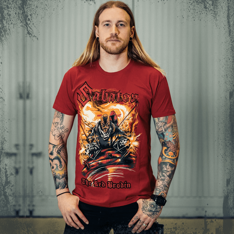 The Red Broden Sabaton T-shirt Frontside Hannes