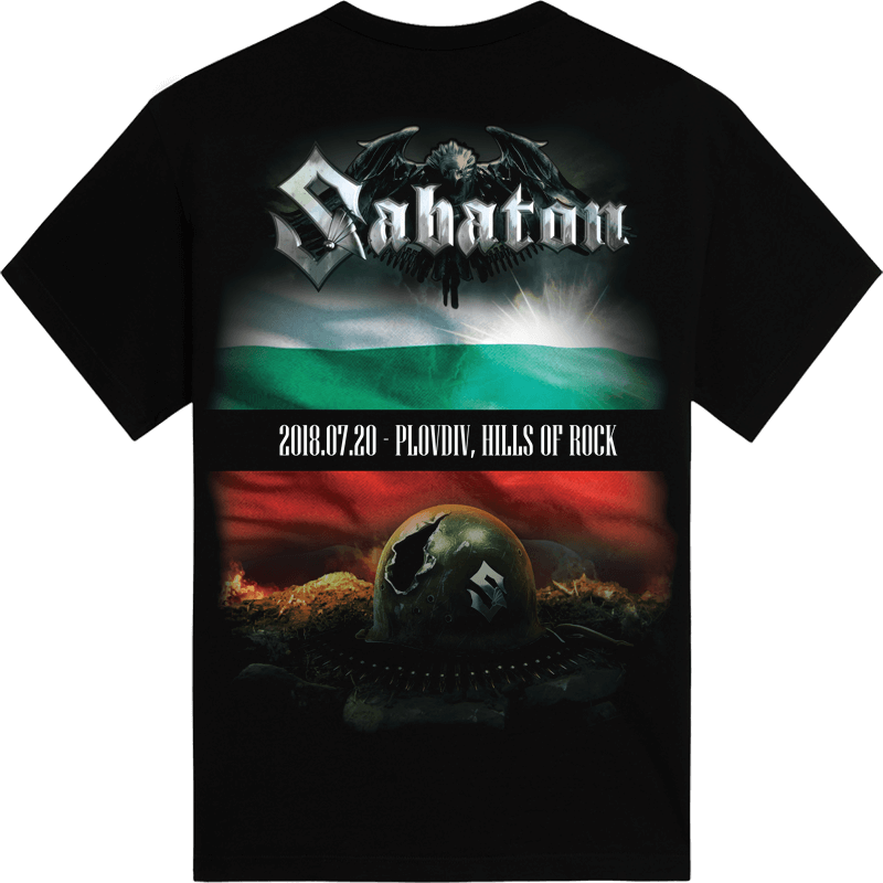 Hills of Rock Bulgaria 2018 Sabaton Exclusive T-shirt Backside