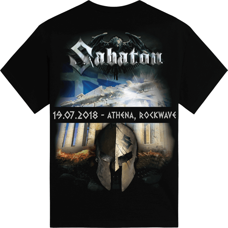 Rockwave Athens 2018 Sabaton Exclusive T-shirt Backside