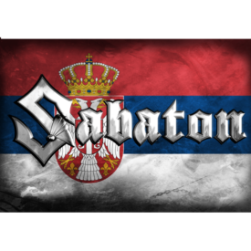 Serbia Sabaton Logo Flag