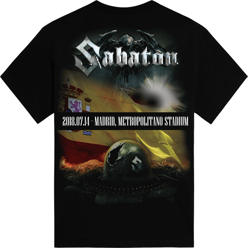 Madrid 2018 Sabaton Exclusive T-shirt Backside