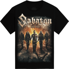The Great Tour of North America 2019 Sabaton Official T-shirt Frontside