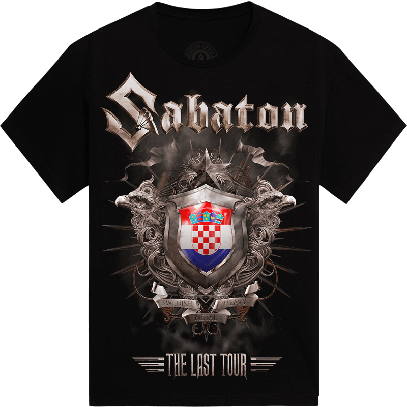 Zagreb - Croatia The Last Stand Tour 2017 Sabaton Exclusive T-shirt Frontside
