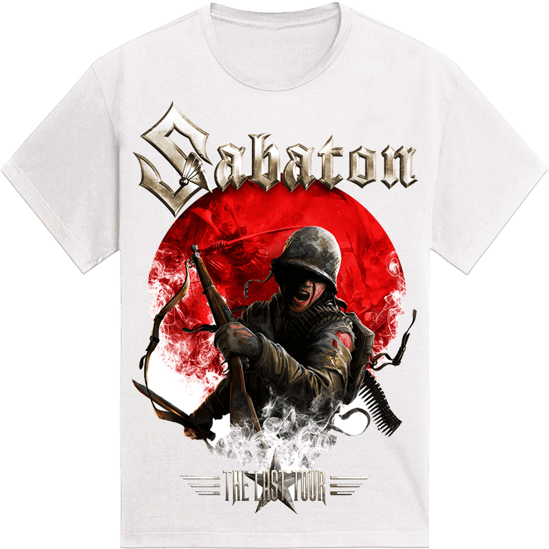 Japan The Last Stand Tour 2018 Sabaton Exclusive White T-shirt Frontside