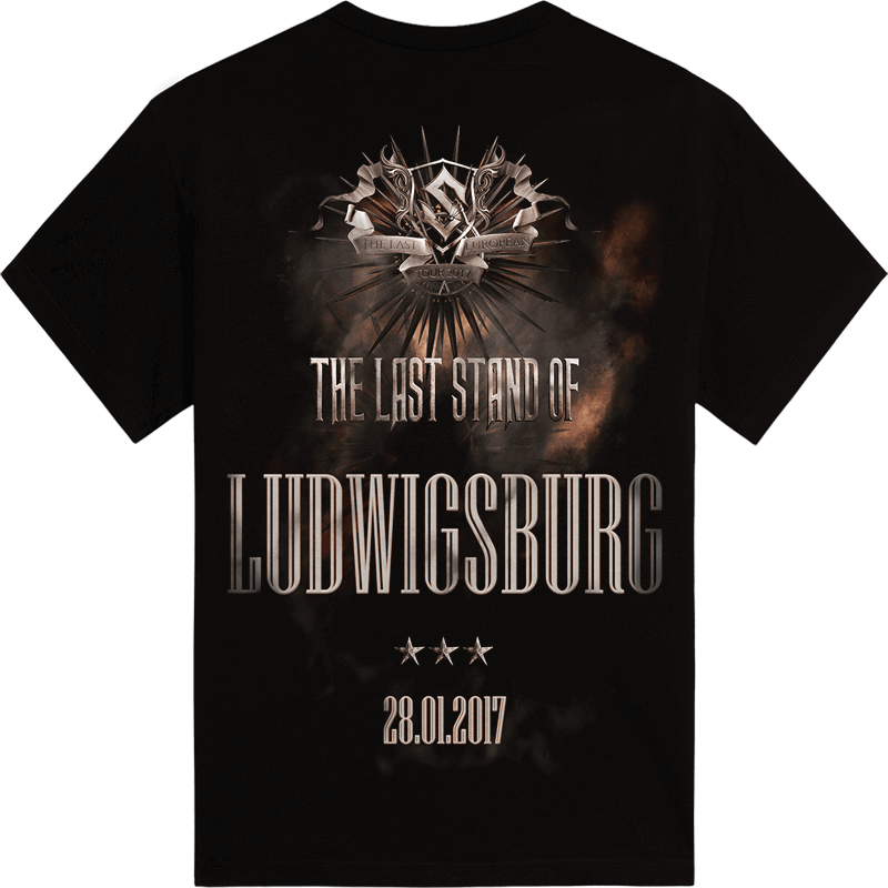 Ludwigsburg - Germany The Last Stand Tour 2017 Sabaton Exclusive T-shirt Backside