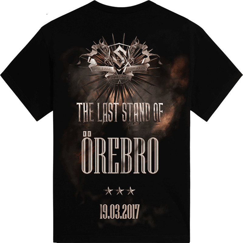 Orebro - Germany The Last Stand Tour 2017 Sabaton Exclusive T-shirt Backside
