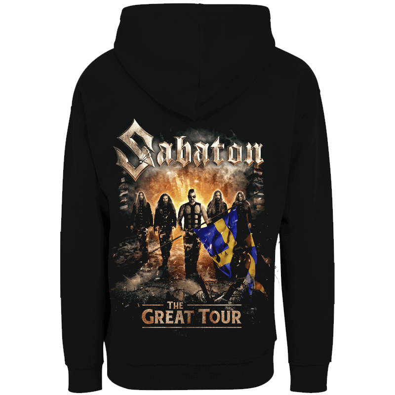 Sabaton The Great EU Tour 2020 Zip Hoodie Backside