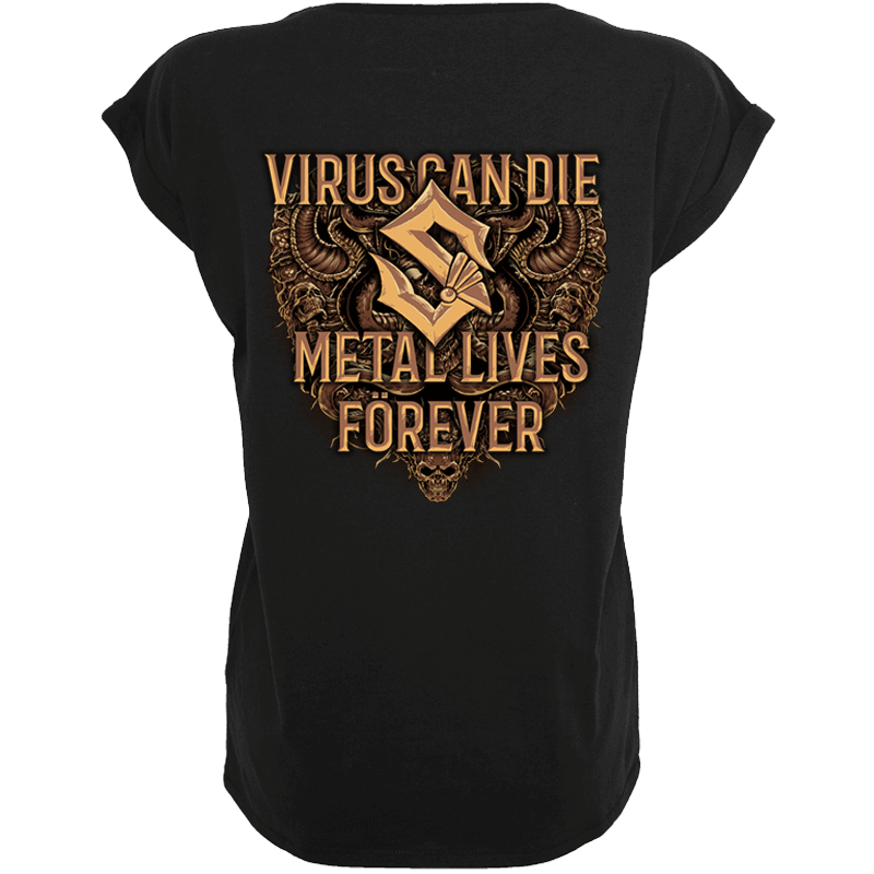 Metal Lives Forever Sabaton T-shirt Women Backside