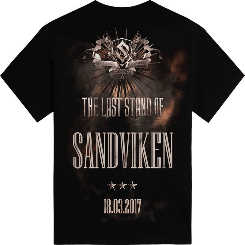 Sandviken The Last Stand Tour 2017 Sabaton T-shirt Backside