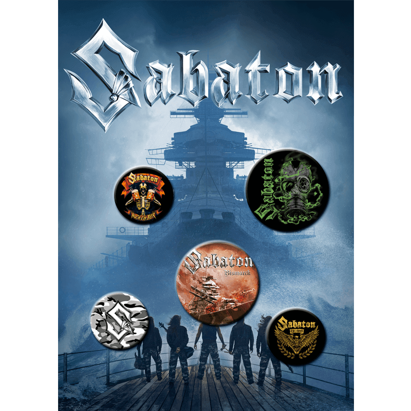 Sabaton Button Badge Set