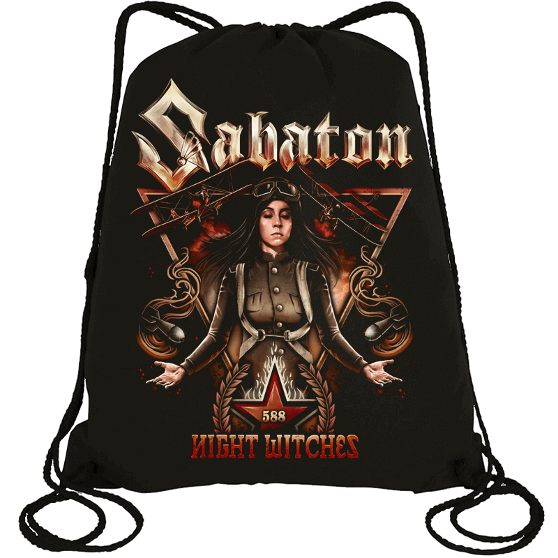 Night Witches Sabaton Drawstring Bag Frontside