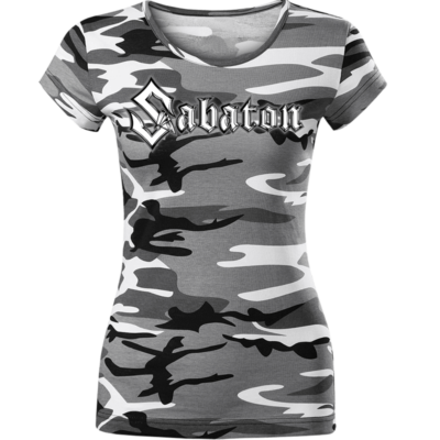 Sabaton Camo T-shirt Women Frontside