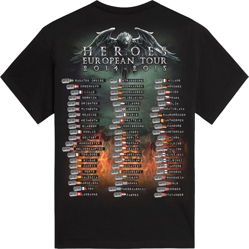 Man Of War 2014-2015 Tour T-shirt-second back-T21156