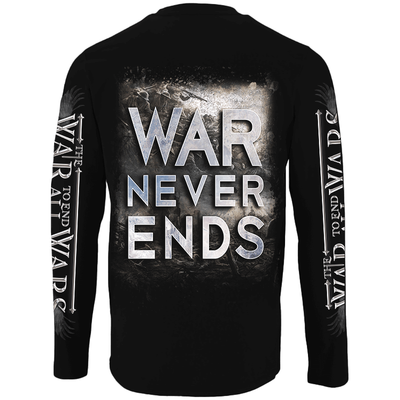 War Never Ends Long Sleeve Shirt Back L21185