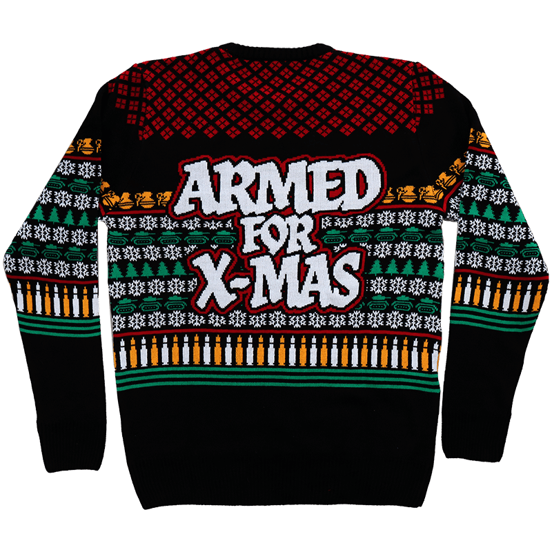 Armed for X-mas Sweater back XSWE22