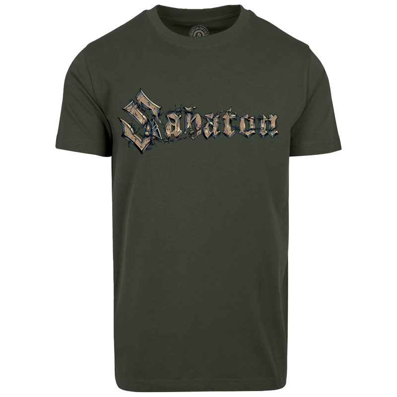 Barbed wire Khaki t-shirt_T21356